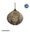 GLOBOSTAR® JUTTI 205-0041 Boho Κρεμαστό Φωτιστικό Οροφής με Ντουί 1 x E27 AC 220-240V IP20 - Μπεζ - M20 x Π20 x Υ18cm